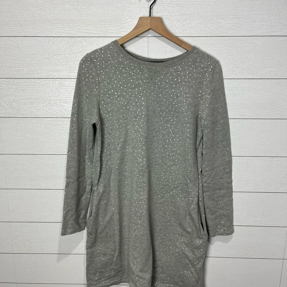 Boden Gray Sweatshirt Dress Size 6 - Picture 3 of 11